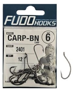 Fudo 2401 No:6 Carp Black Nikel Olta İğnesi 12 Adet
