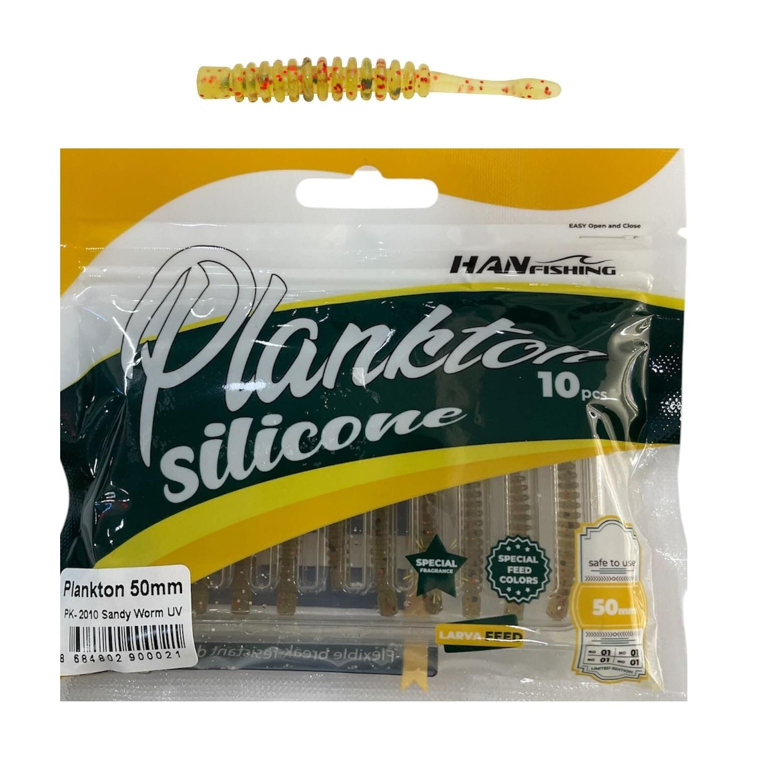 Hanfish Plankton 50mm 5cm LRF Silikon Yem 10 Adet PK2010 Sandy Worm UV