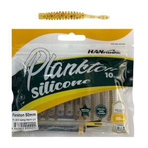 Hanfish Plankton 50mm 5cm LRF Silikon Yem 10 Adet PK2010 Sandy Worm UV