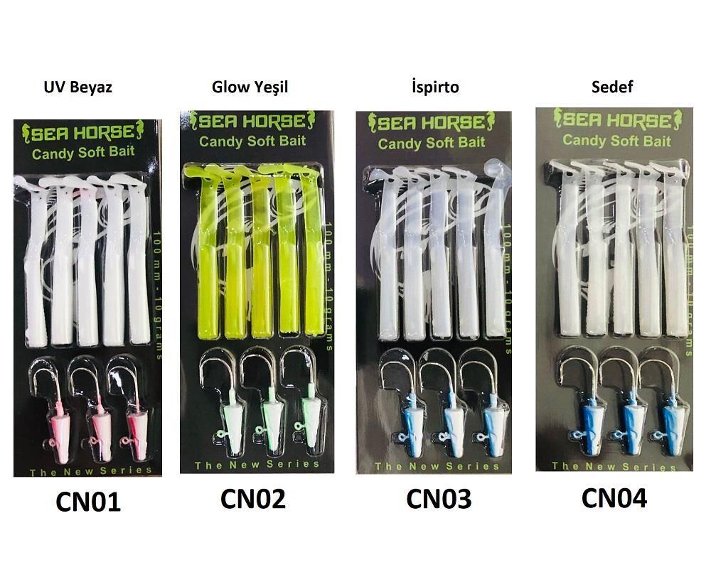 Sea Horse Candy Soft Bait 10cm 10gr Silikon Yem (5+3)