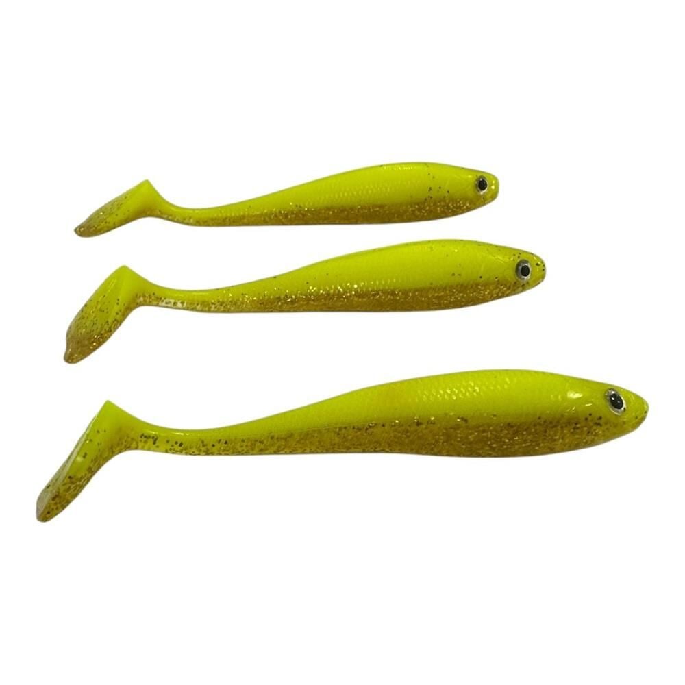 Fujin Duck Tail 9cm 5.2gr Silikon Balık 3 Adet G.Chartreuse