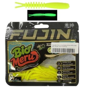 Fujin Bio Meru 4.2cm Kokulu Sıvılı LRF Silikon Yem 18 Adet Chartreuse Fluo