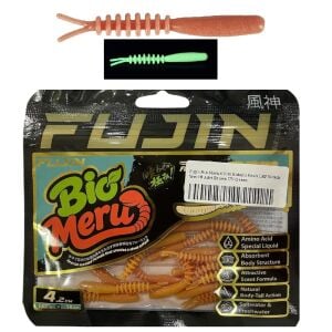 Fujin Bio Meru 4.2cm Kokulu Sıvılı LRF Silikon Yem 18 Adet Brown UV Green