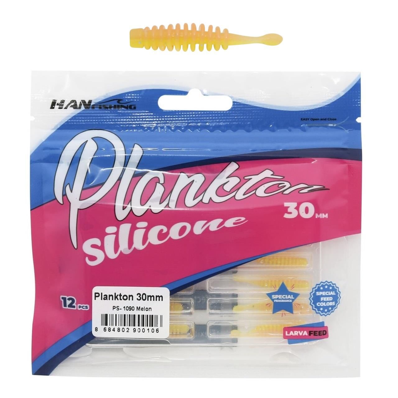 Hanfish Plankton 30mm 3cm LRF Silikon Yem 12 Adet PS1090 Melon
