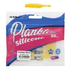 Hanfish Plankton 30mm 3cm LRF Silikon Yem 12 Adet PS1080 UV Lemon