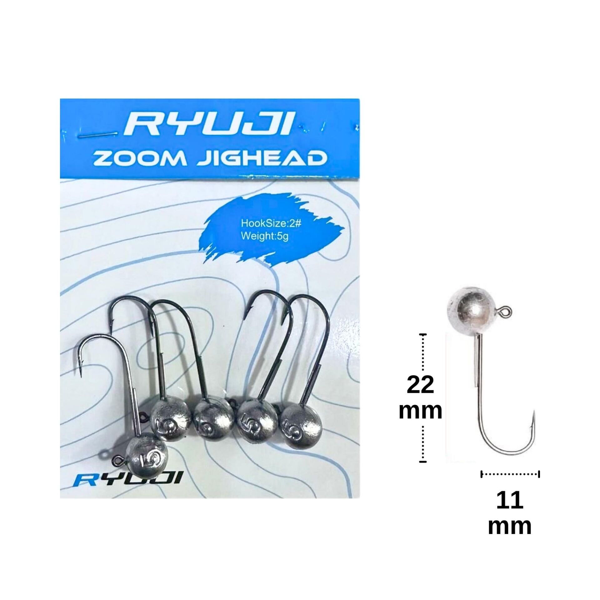 Ryuji Zoom 5gr İğne No:2 Çentiksiz Zoka Jighead (5 Adet)