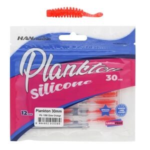 Hanfish Plankton 30mm 3cm LRF Silikon Yem 12 Adet PS1050 Glow Orange