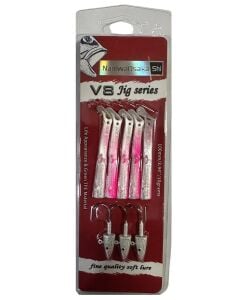 NaniwaOsakaShi V8 Jig Series 10cm 10gr Silikon Yem (3+5) Glow Pink Glitter