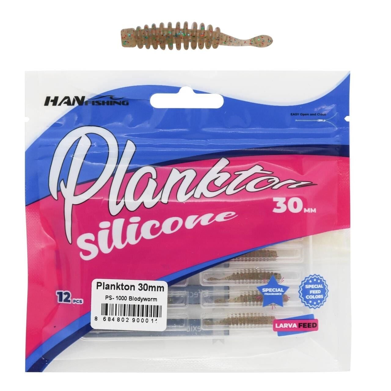 Hanfish Plankton 30mm 3cm LRF Silikon Yem 12 Adet Ps1000 Bloodworm