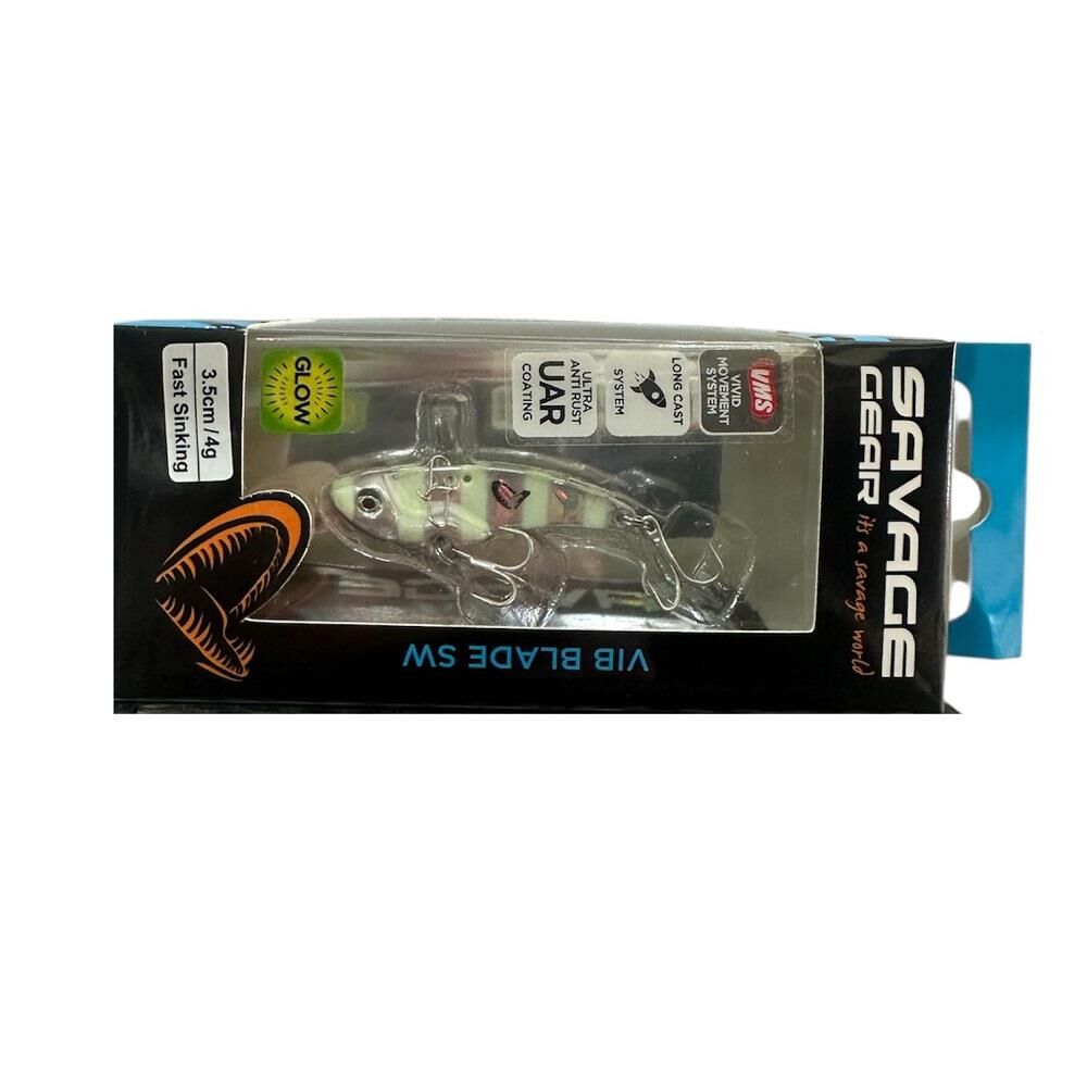 Savage Gear Vib Blade 4gr 3.5cm Vibrasyon Jig Yem Zebra Glow