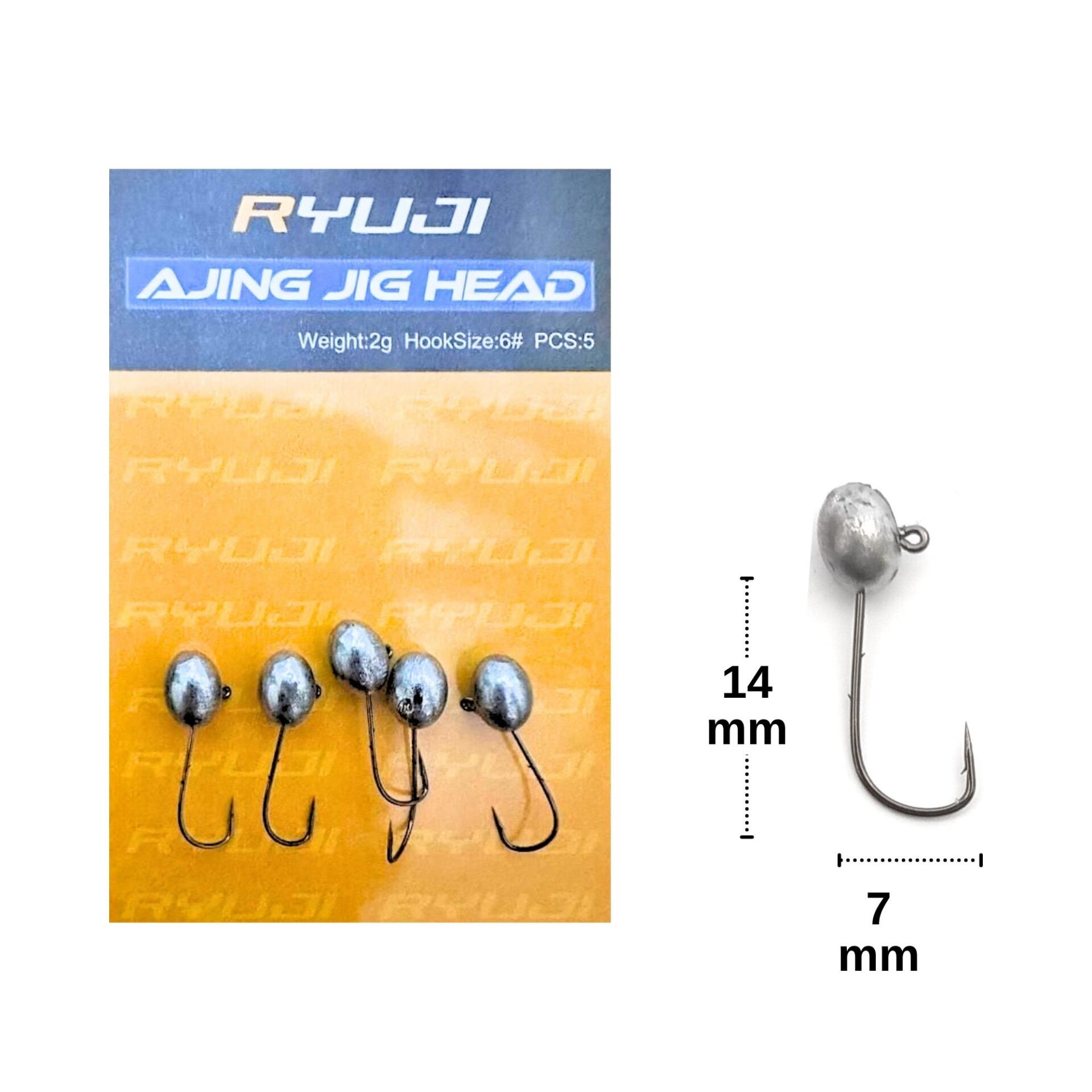 Ryuji Ajing 2gr No:6 Jig Head Zoka (5 Adet)