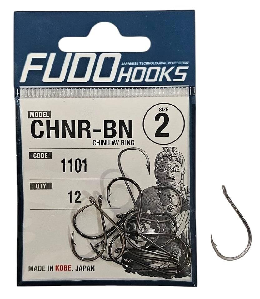 Fudo 1101 No:2 Chinu W/Ring Black Nikel Olta İğnesi 12 Adet