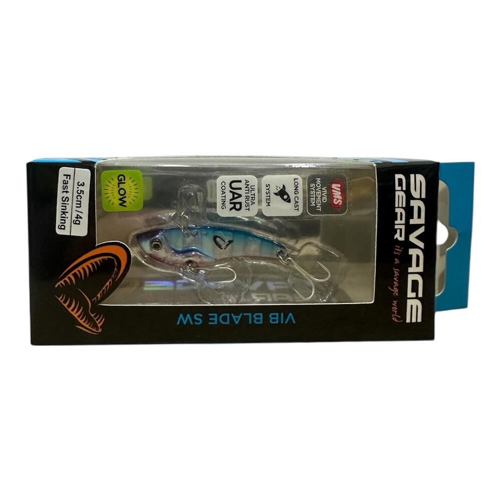 Savage Gear Vib Blade 4gr 3.5cm Vibrasyon Jig Yem Blue Pink Zebra