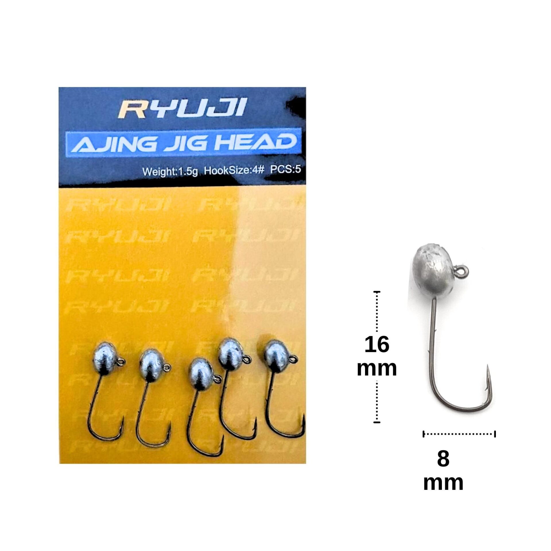 Ryuji Ajing 1.5gr No:4 Jig Head Zoka (5 Adet)