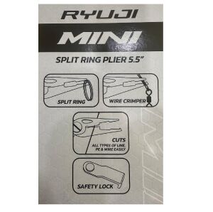 Ryuji Mini 14cm Teflon Kaplama Halka Açıcı Balıkçı Pensesi Siyah