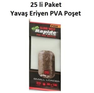 Fox Rapide Load Slow Melt PVA Bag 60x130mm Yemleme Poşeti (25 Adet)