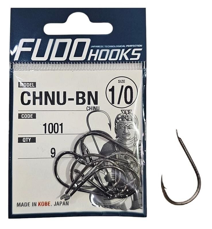 Fudo 1001 No:1/0 Chinu Black Nikel Olta İğnesi 9 Adet