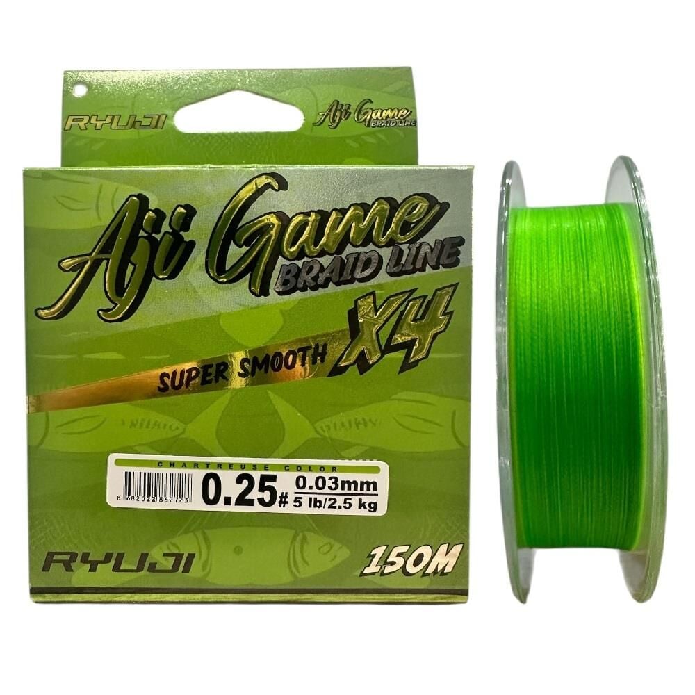 Ryuji Aji Game 4x 150 mt 0.03mm İp Misina Chartreuse