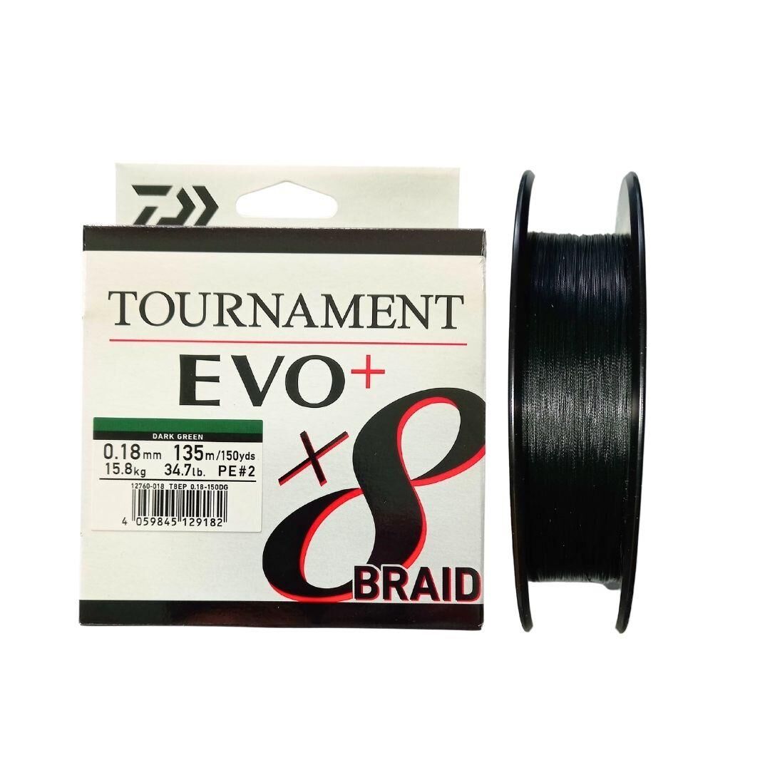 Daiwa Tournament EVO+ 135m 0.18mm 8X Dark Green İp Misina