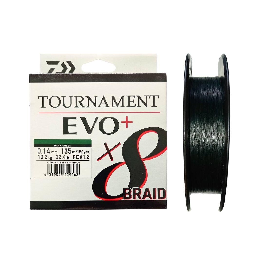 Daiwa Tournament EVO+ 135m 0.14mm 8X Dark Green İp Misina