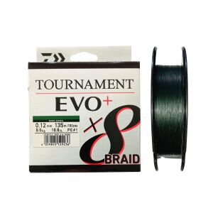 Daiwa Tournament EVO+ 135m 0.12mm 8X Dark Green İp Misina