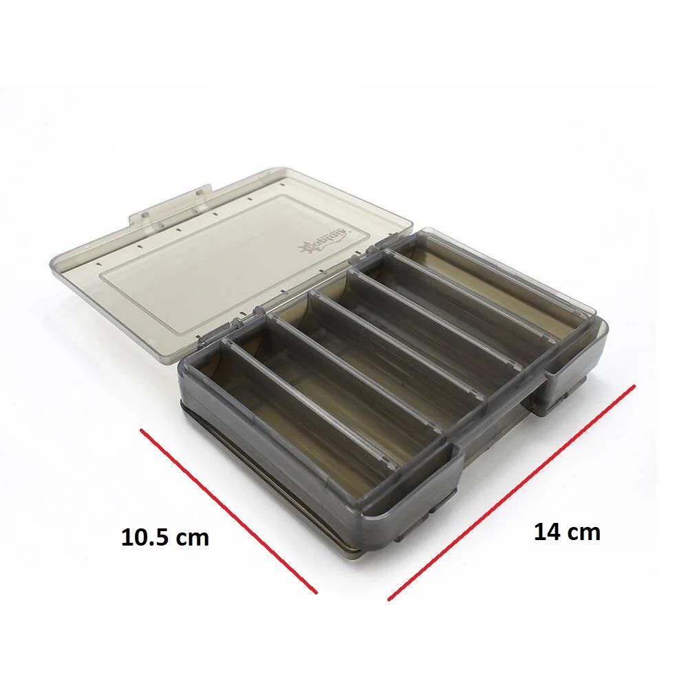 Captain 7223 Çift Taraflı Maket Yem Kutusu 12 Gözlü 14x10.5x3cm Füme