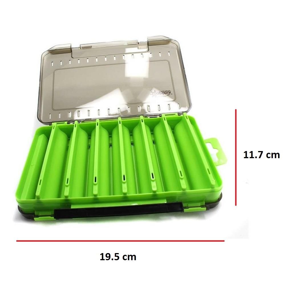 Captain 7222 Çift Taraflı Sahte Balık Kutusu 14 Gözlü Green