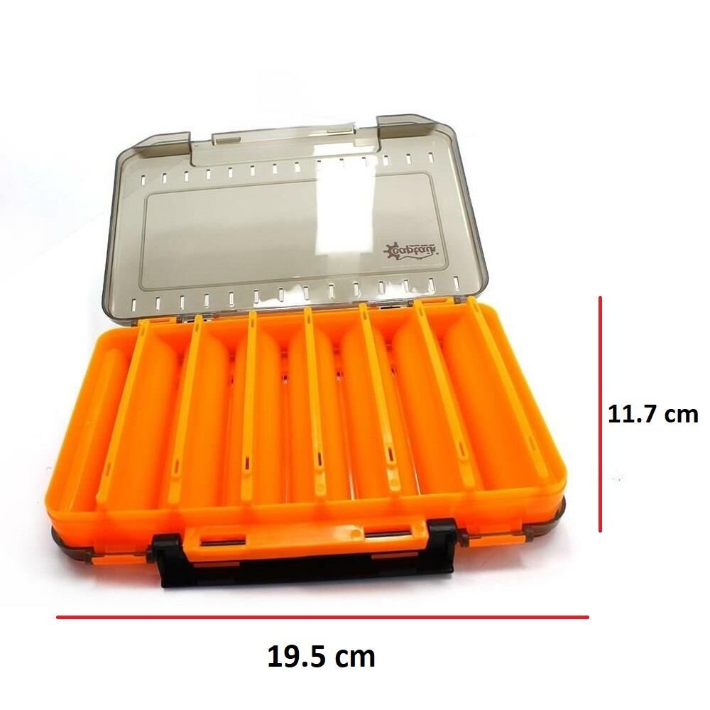 Captain 7222 Çift Taraflı Sahte Balık Kutusu 14 Gözlü Orange