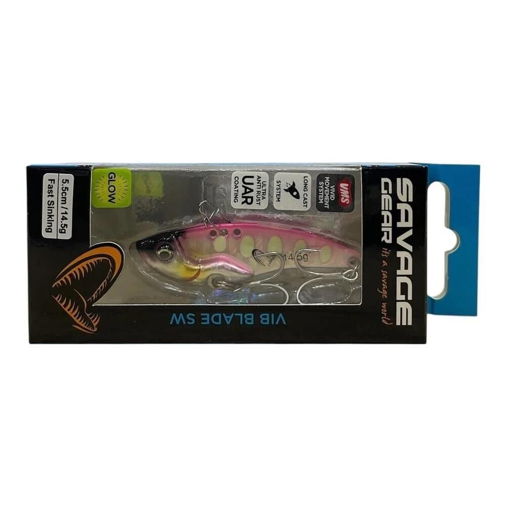 Savage Gear Vib Blade SW 14.5gr 5.5cm Vibrasyon Jig Yem Pink Glow Dot