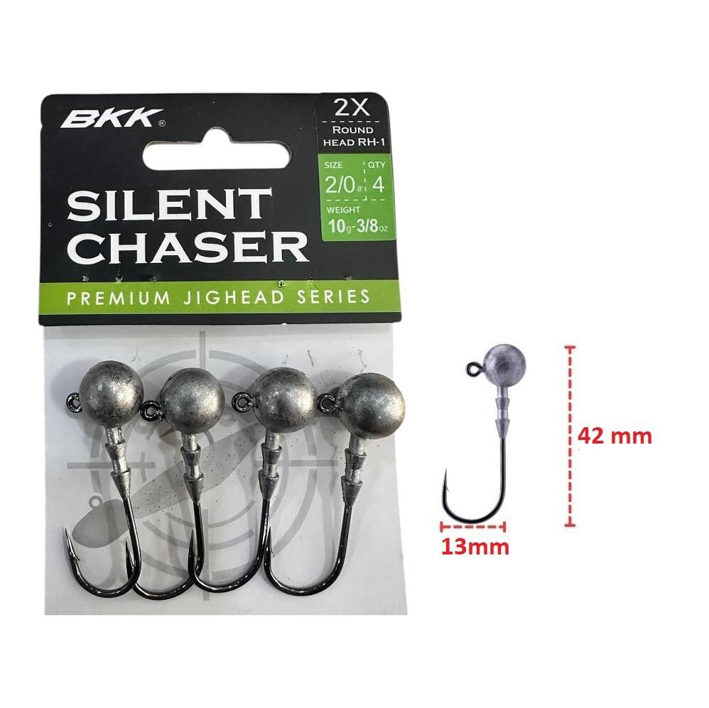 BKK Silent Chaser 10gr No:2/0 Round Head Jig Head Zoka (4 adet)