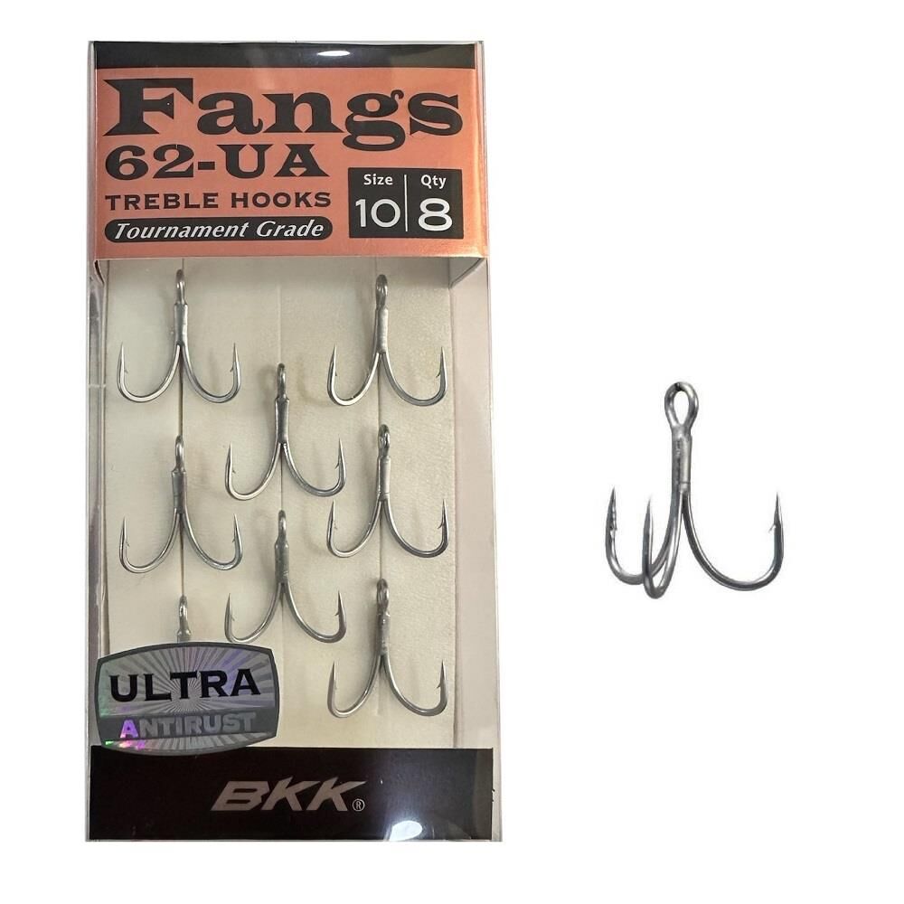 BKK Fangs-62 UA No:10 Üçlü Olta İğnesi 8 Adet