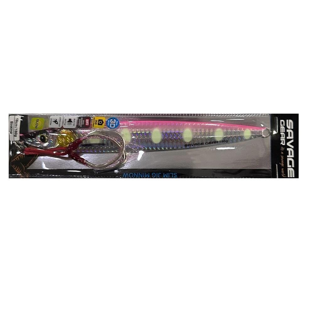 Savage Gear 3D Slim Jig Minnow 18cm 180gr Pink Flash PHP