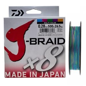 Daiwa J-Braid 8X 500mt 0.28mm İp Misina Multi Color