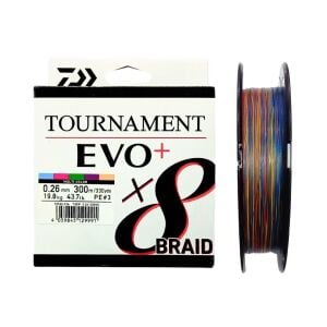 Daiwa Tournament EVO+ 300m 0.26mm 8X Multi Color İp Misina