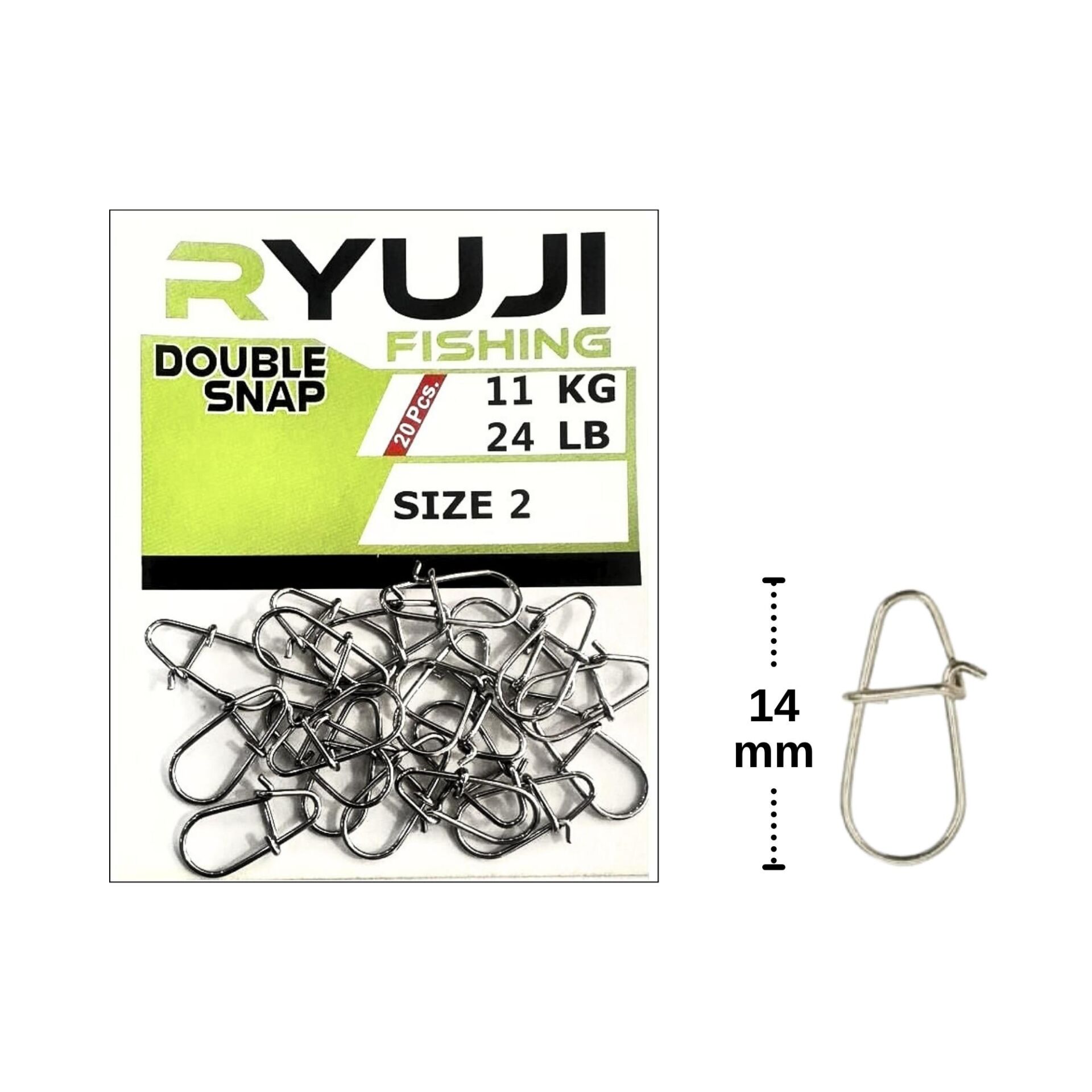Ryuji Japanese Double Snap Klips No:2 (20 adet)