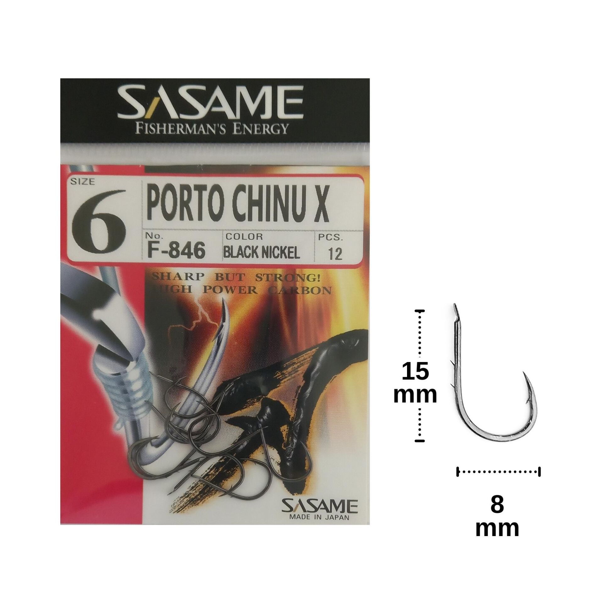 Sasame F-846 No:6 Porto Chinu X Olta İğnesi 12 Adet