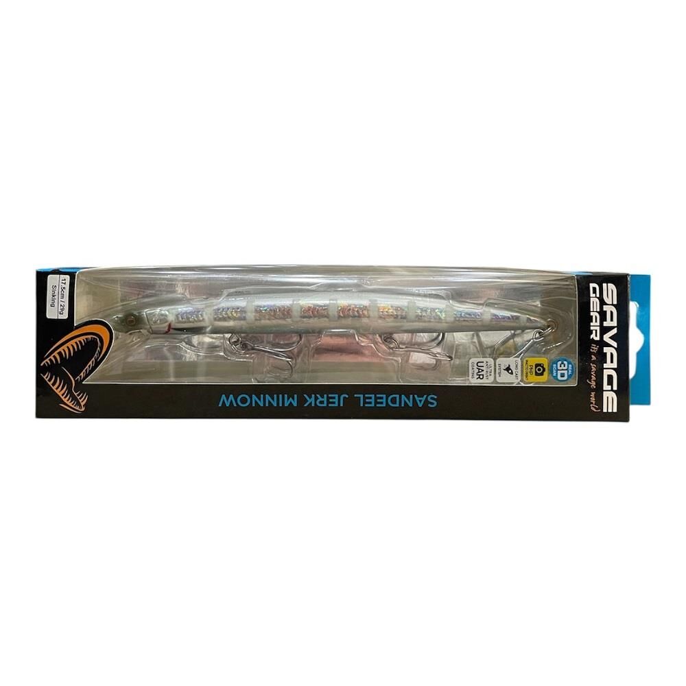 Savage Gear Jerk Minnow 175mm 29gr Sinking Maket Yem Zebra Glow