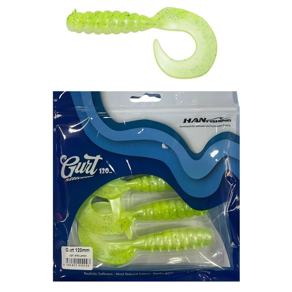 Hanfish Gurt 120 12cm Silikon Yem 3 Adet DGT918 Lemon