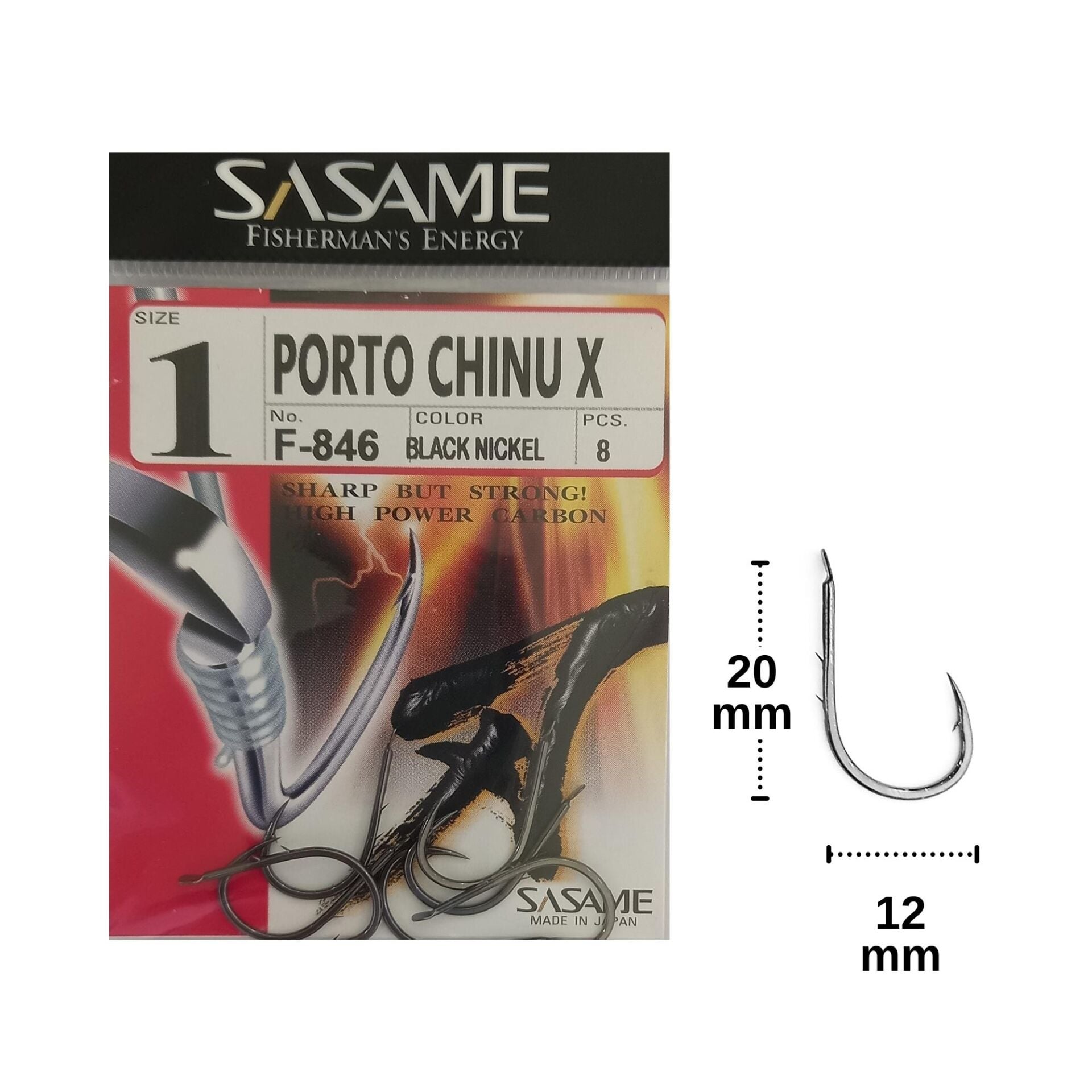 Sasame F-846 No:1 Porto Chinu X Olta İğnesi 8 Adet