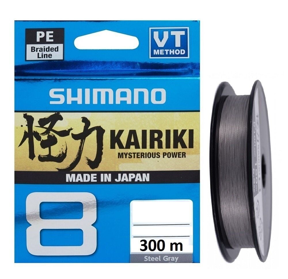 Yeni Shimano Kairiki 8 Kat Steel Gray 300 mt İp Misina