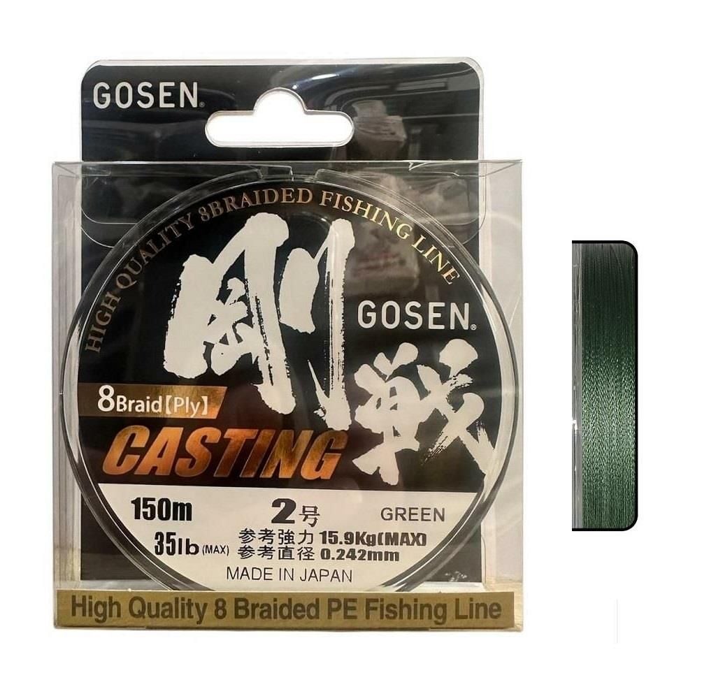 Gosen W8 Casting 2.0PE 0.242mm 150m Yeşil İp Misina