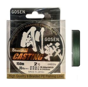 Gosen W8 Casting 2.0PE 0.242mm 150m Yeşil İp Misina