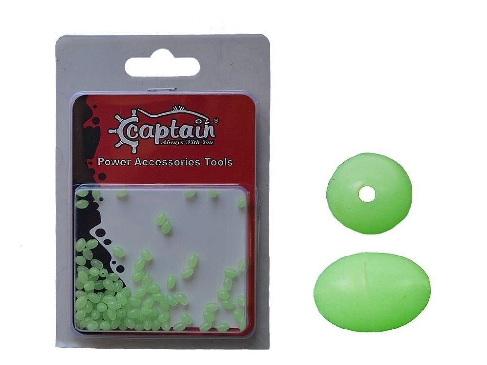 Captain Glow 6mm Oval Çapari ve Takım Boncuğu 100'lü Paket