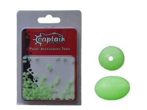 Captain Glow 6mm Oval Çapari ve Takım Boncuğu 100'lü Paket