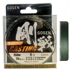 Gosen W8 Casting 1.0PE 0.171mm 150m Yeşil İp Misina