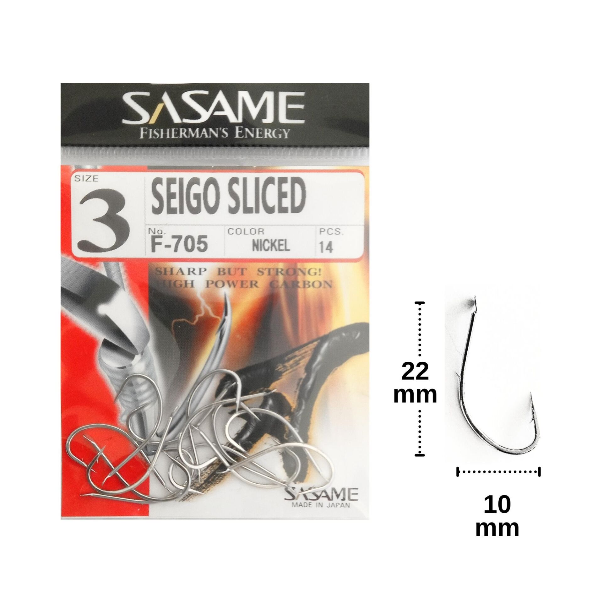 Sasame F-705 No:3 Seigo Sliced Olta İğnesi 14 Adet