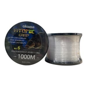 Okuma Atomic Carp 1000mt 0.405mm Bobin Sazan Misinası Şeffaf
