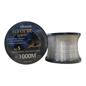 Okuma Atomic Carp 1000mt 0.37mm Bobin Sazan Misinası Şeffaf