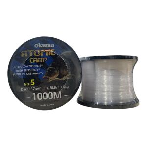 Okuma Atomic Carp 1000mt 0.37mm Bobin Sazan Misinası Şeffaf