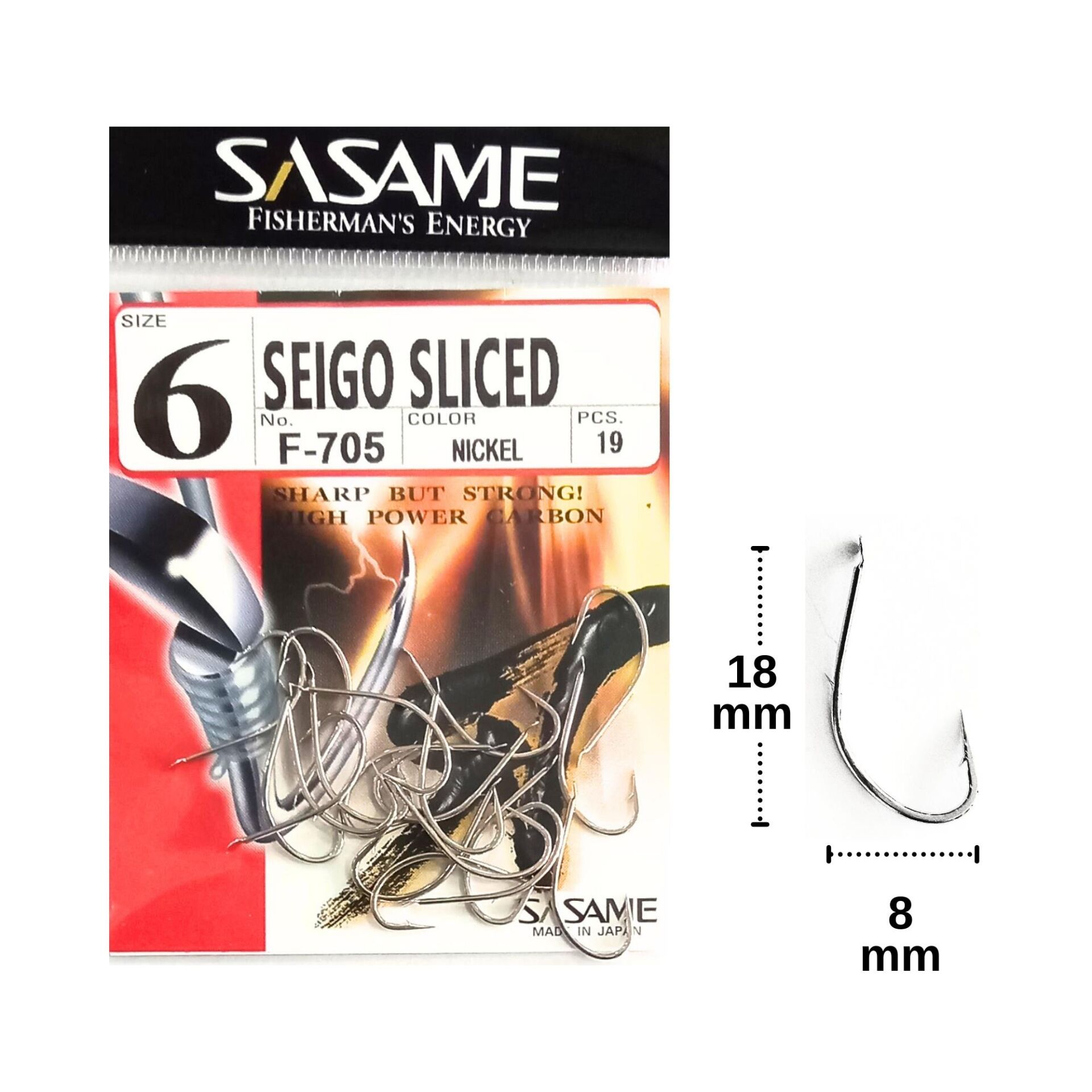 Sasame F-705 No:6 Seigo Sliced Olta İğnesi 19 Adet